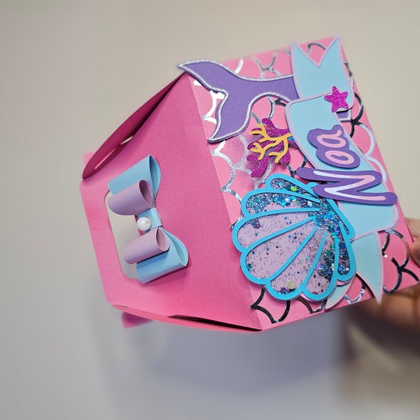 Mermaid Birthday Gable Box | Favor Box | Digital SVG Download - Etsy
