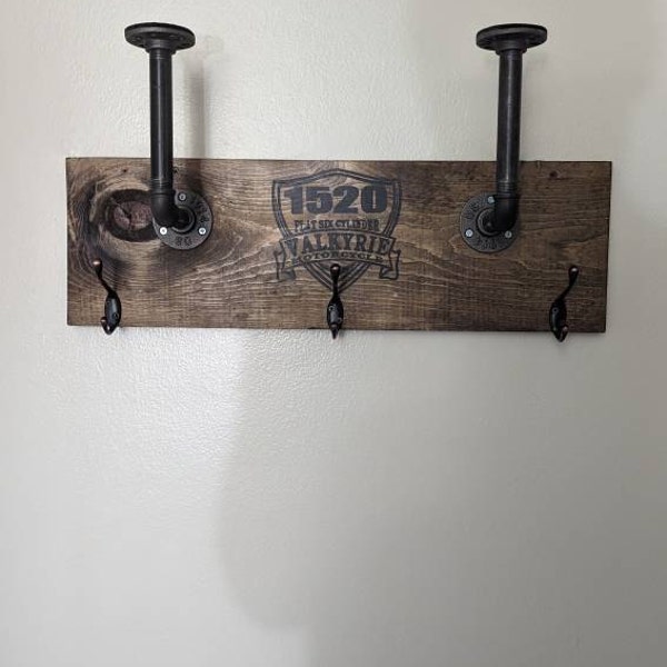MOTORCYCLE Helmet Rack- Wall Decor- Storage- Coat and Jacket Rack - 1 ...