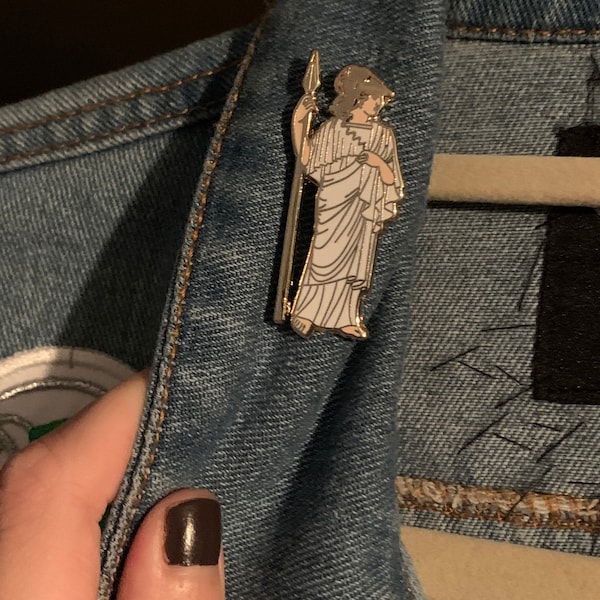Greek Goddess Athena Enamel Pin - Etsy