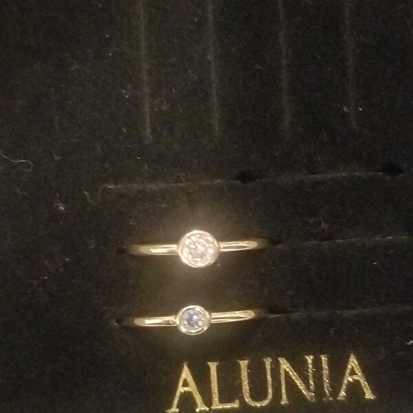 Solitaire Stacking Ring Multi Stackable Ring Gift for Her Best Friend ...