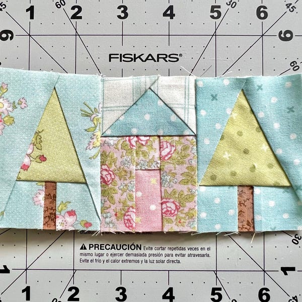 MINI TREE BLOCK Foundation Paper Piecing Pattern/template - Etsy
