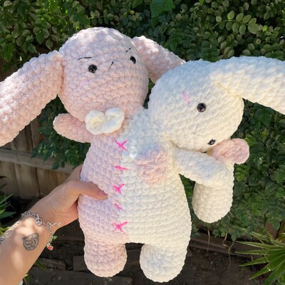 Crochet Pattern Two Headed Plushie, Bunny, Bear, Halloween, Kawaii ...