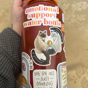 Emotional Support Water Bottle Sticker / Mental Health Sticker / Funny ...
