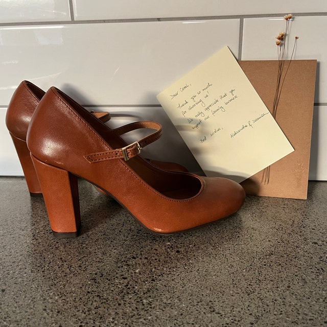 Cognac shoes heels 2025