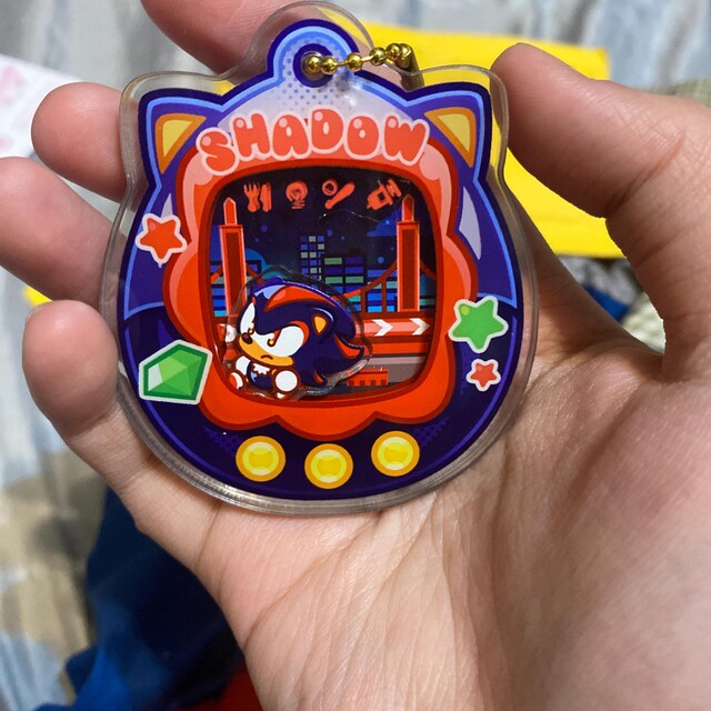 Sonic Tamagotchi Keychains - Shadow Chao Knuckles Tails Amy Silver