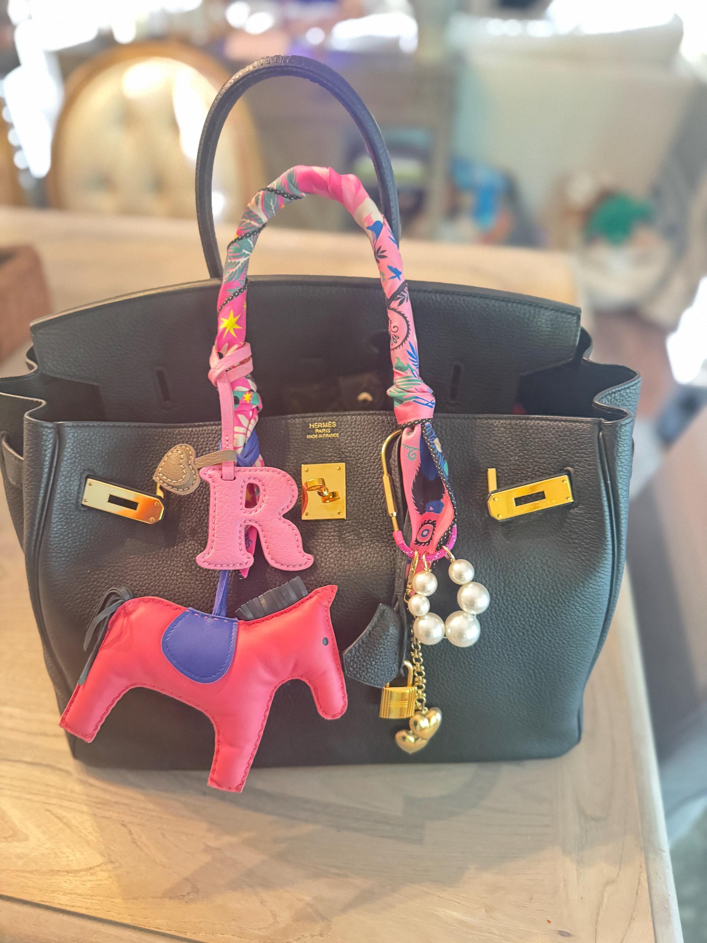 Personalized Initial Name Leather Bag Charm, Custom Handmade Keychain, Alphabet Gifts With Name, Love Gift For Her/Him, Nice Birthday Gift