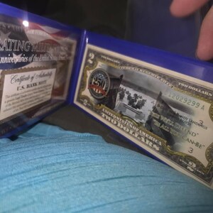 陸軍250周年記念 米軍の節目となる2.00ドル紙幣 本物の米国未流通通貨