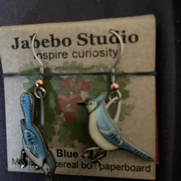 Jabebo Sandhill Cranes Dangle Earrings – Surgical Steel – Made In USA