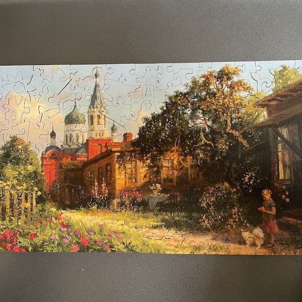 FoxSmartBox Wooden Jigsaw Puzzle For Adults - 190 Pieces, Strolling Along The Seashore, Made In USA