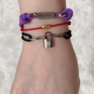 BTS Inspired Bracelet Army Bracelet I Purple You Custom -  Australia