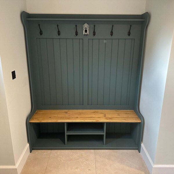 4ft Coat Rack,boot Room, Hallway Bench,monks Bench, Shoe Storage, Any ...