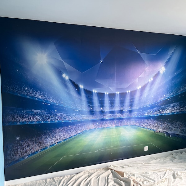 Football Stadium Pitch Sports Wall Mural Photo Photo Wallpaper Kids ...