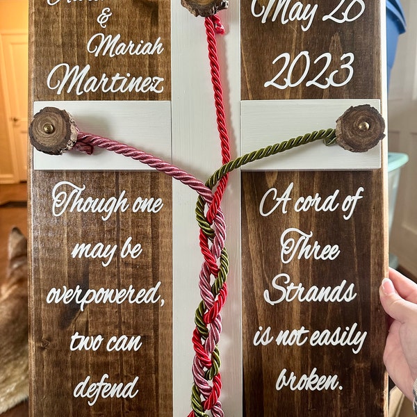 Cord of Three Strands Sign, Wedding Sign, Unity Braids® Sign, Unity ...