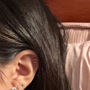 BlackAmazement - Piercing Unisex Per Trago, Elica, Cartilagine, Orecchio, Con Cuore Rosa - Foto 8