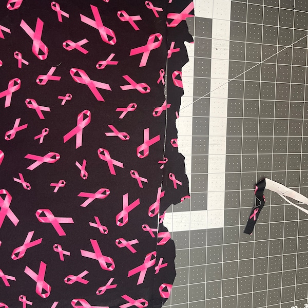 Pink Ribbon Breast Cancer Awareness Print Polyester/spandex Fabric By ...
