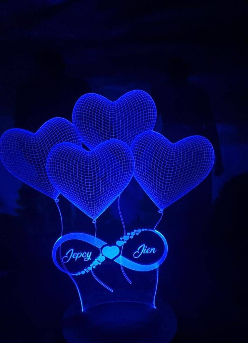 Personalized 3D Illusion LED Lamp, Anniversary Gift for Him or Her, Infinity Symbol Custom Night Light,Romantic Home Decor,Lamp for Bedroom