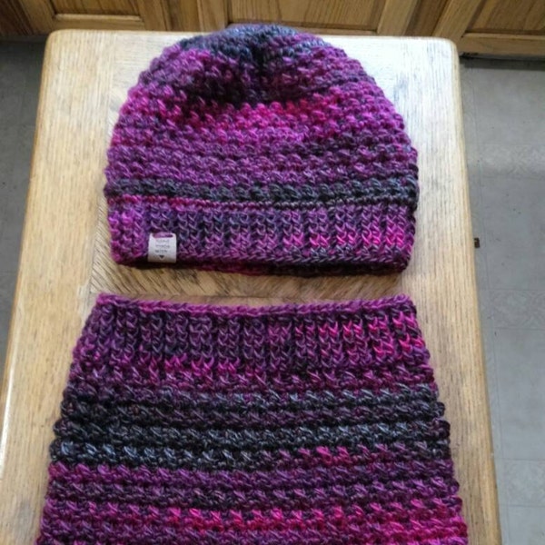 Crochet PATTERN - the Portland Slouchy Hat and Cowl Set Pattern ...