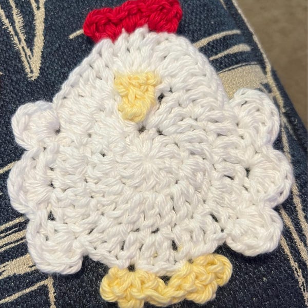 Penny Rug Coaster Pattern Henny Penny Coaster Digital Crochet Pattern, Instant Download Easy Mug ...