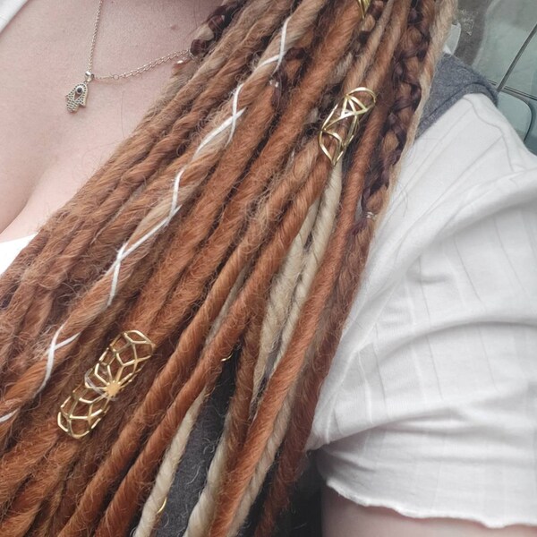 Tribal Sacred Geometry Dread Bead Set With Rasta Bling and Buddhist ...