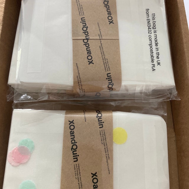50 Wax Melt Packaging Glassine Bags Eco Peel & Seal 60gsm Envelopes UK made  soap