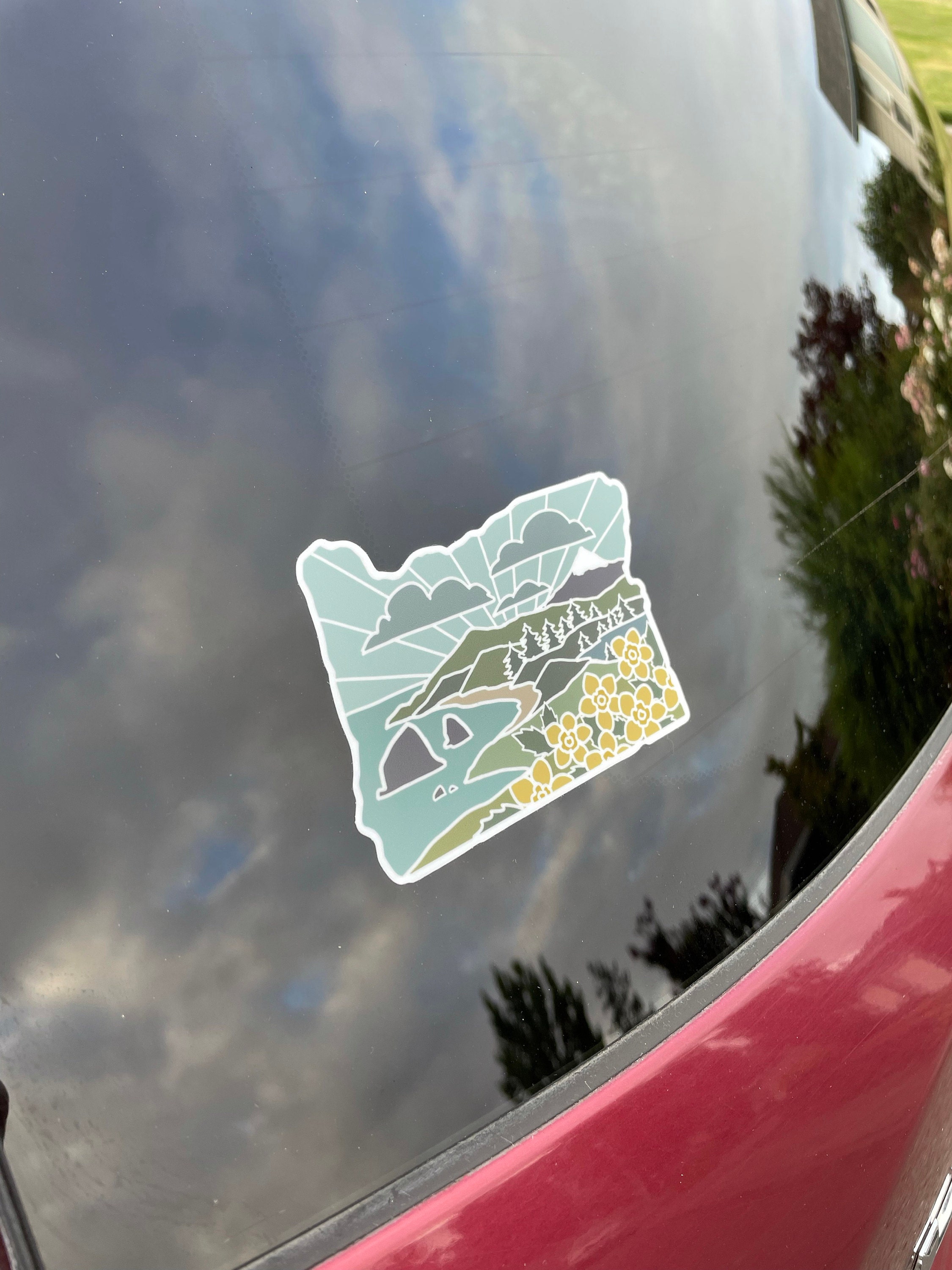 Oregon Durable Sticker | High Quality Bumper Sticker | United States Vinyl Decal | Weatherproof Sticker | Water Bottle Sticker | 4&quot;