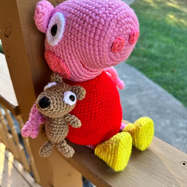 Crochet peppa pig bag deals