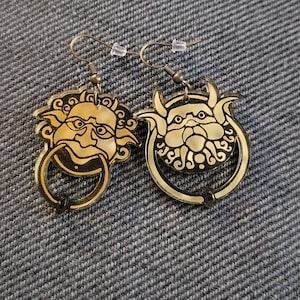 Labyrinth Door Knocker Earrings - Etsy New Zealand