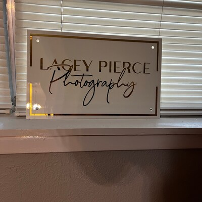 Rectangular Sign, Acrylic Logo Sign, Frosted Acrylic Sign, Custom ...