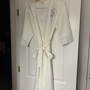 Midi Bridesmaid Robe / Cotton Bridesmaid Robe / Bridal Robe / Jersey ...