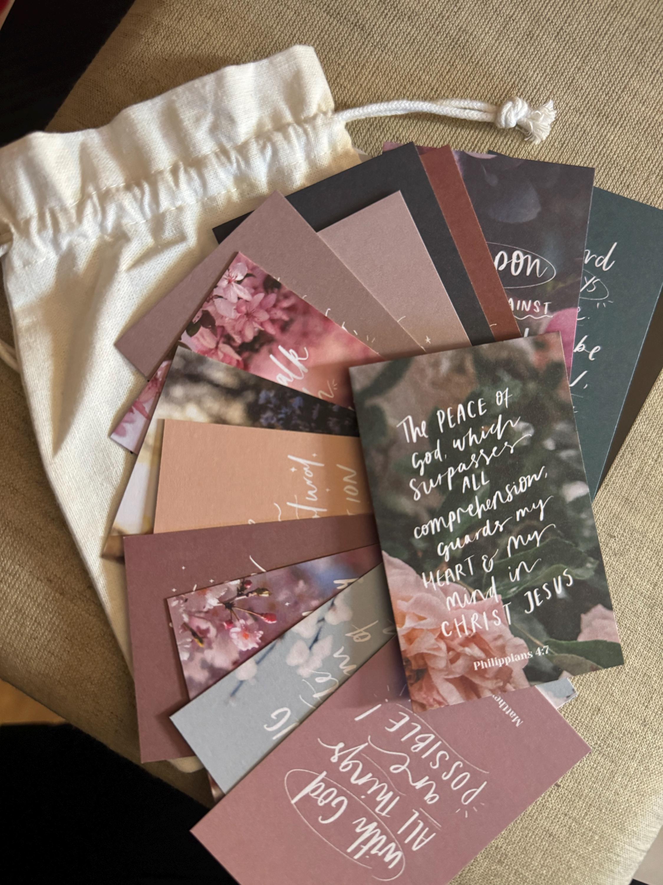 Scripture Affirmation Cards, Pocket Truths, 15 Scripture Based Declaration Cards, Gifts for Christian Women, Positive Affirmation cards