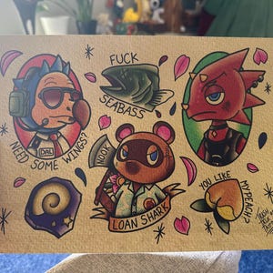 Stampa Flash del Tatuaggio di Animal Crossing – Arte di Gioco in ...