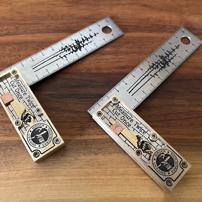 Mirock Square Metric Brass 120mm Nice Gift for Woodworker - Etsy