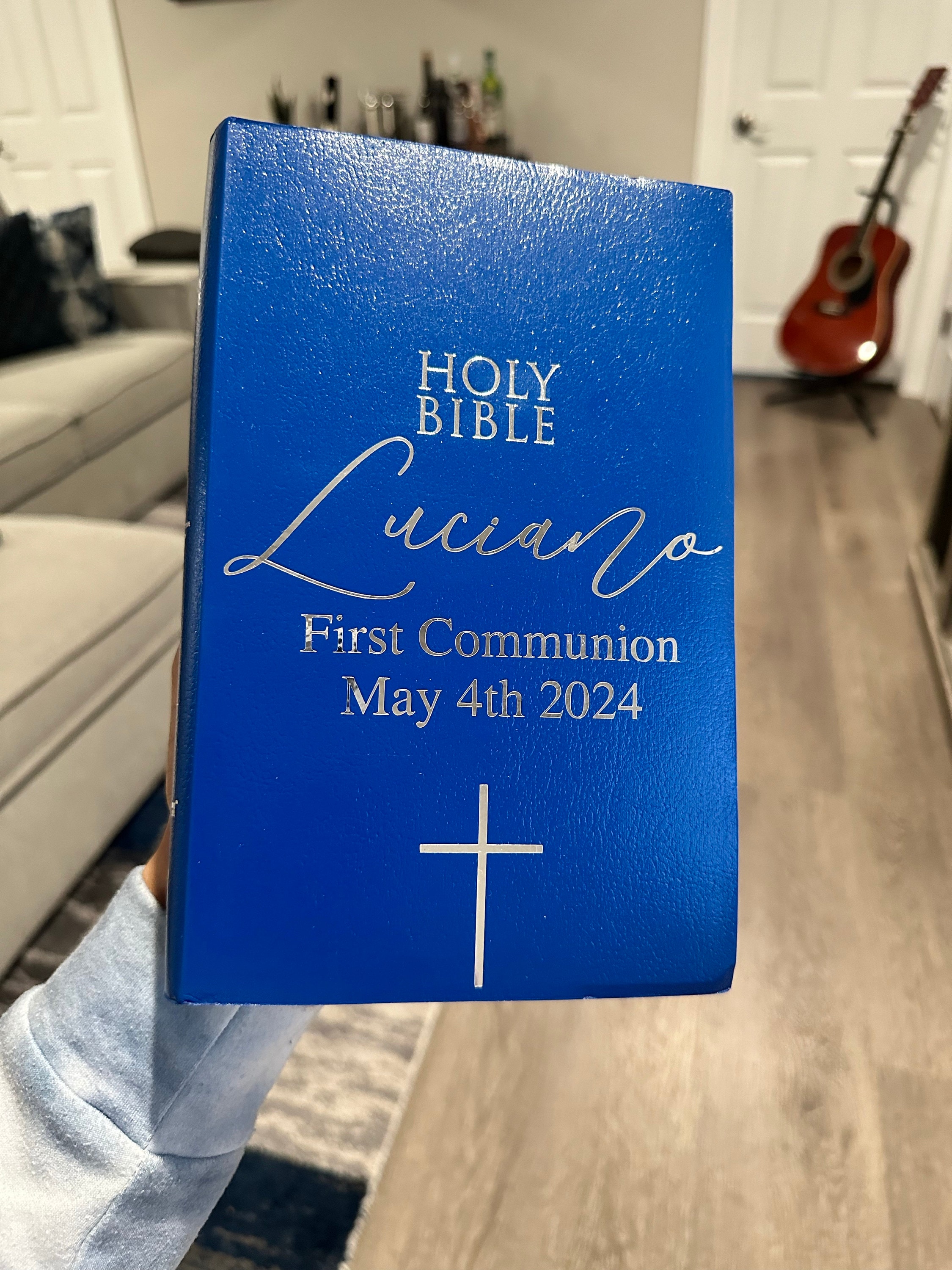 Personalized Bible Custom KJV/NKJV/NIV| Gift Holy Bible| Faux Leather King James Version|Baptisms|Weddings|Christenings|First Holy Communion