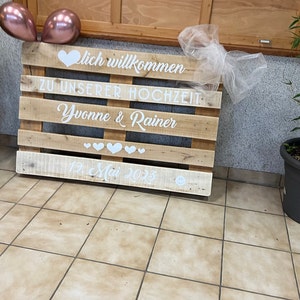 Palettenaufkleber Silberne Hochzeit Willkommen Etsy.de