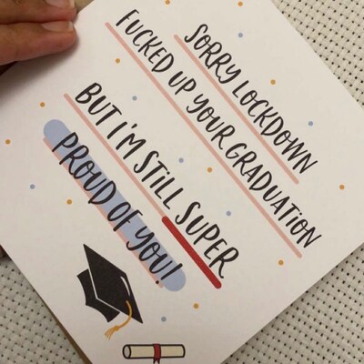 Lockdown Graduation Pandemic Graduation Card - Etsy