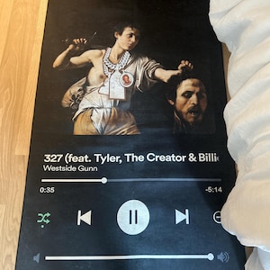 Customizable Digital Music Streaming Service App With Message Notification Rug • Favorite Music Album Playing Screen Capture Printed Mat