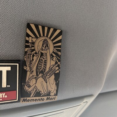 Patch Brodé "Memento Mori" 4x10 Cm - Pour Sac à Dos, Veste Tactique, Velcro, Style Motard Ou Militaire - 12