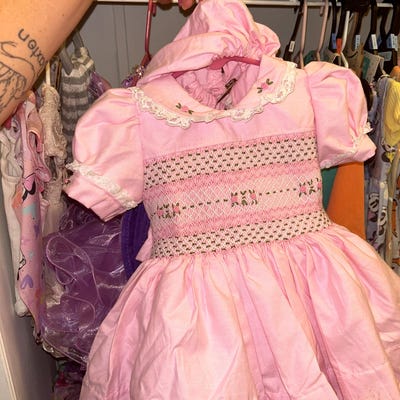 Emma Smocked Bishop Dress - Valentine main image 1
