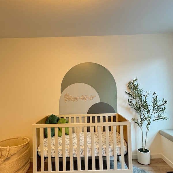 Dusty Green Modern Arch Wall Decal | Peel and Stick Arch Wall Sticker ...