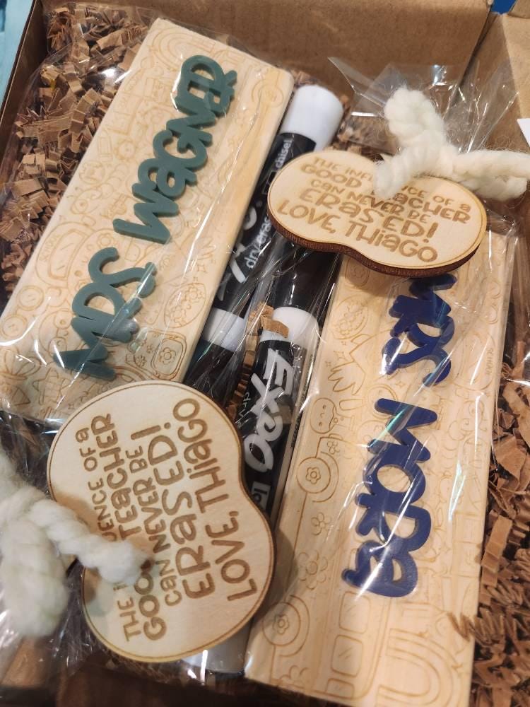 Teacher Appreciation gift, Personalized teacher eraser, Teacher gift, End of School, Whiteboard eraser