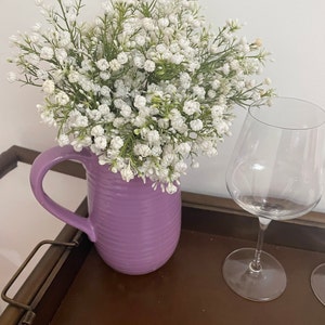 15Pcs Babys Breath Artificial Flowers, Baby Breath Flowers Artificial Bulk Real Touch Fake White Flowers Faux Babies Breath Gypsophila Wedding Home De