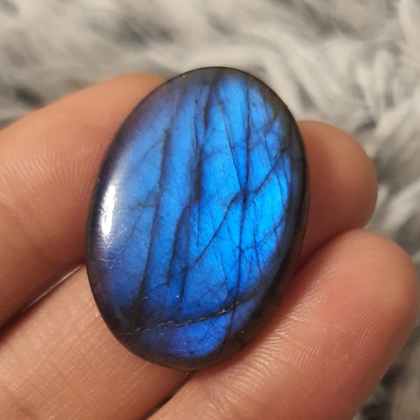 TEAMWILL Natural Blue Labradorite Crystal Angel Wings Gemstone