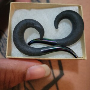Pair Of Concave Snake Wood Double Flare Tunnels - Organic Wood Ear Plugs Gauges For Stretched Ears