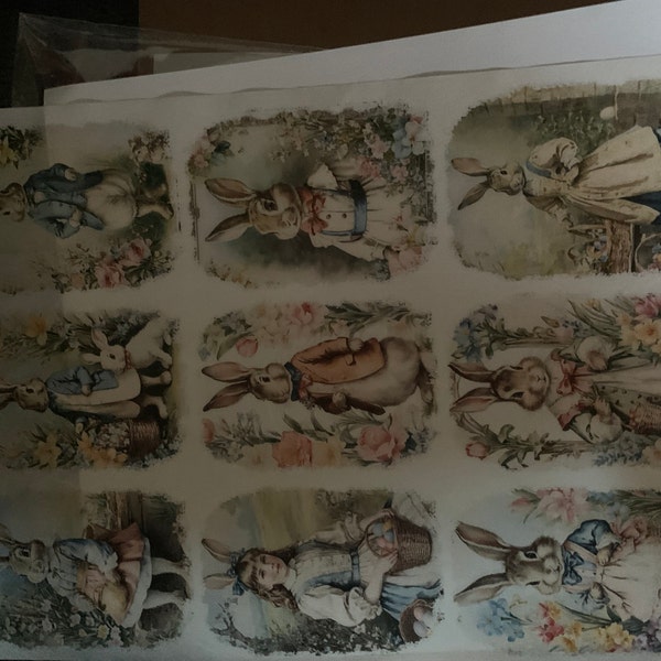 AB Studio Rice Paper for Decoupage, Spring, Easter, Rabbits, Bunnies ...