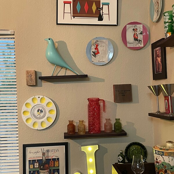 Atomic Cat Decor, Mid Century Modern Cocktail Bar Sign, Bartender Gift ...