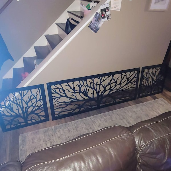 Tree Railing Metal Insert, Privacy Fence Panel, Wall Art - Etsy