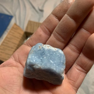 Raw Angelite Stone (Anhydrite) from Peru - Rough Stones - Raw Angelite Stone - Raw Angelite Crystal - Anhydrite Crystal - Anhydrite Stone photo
