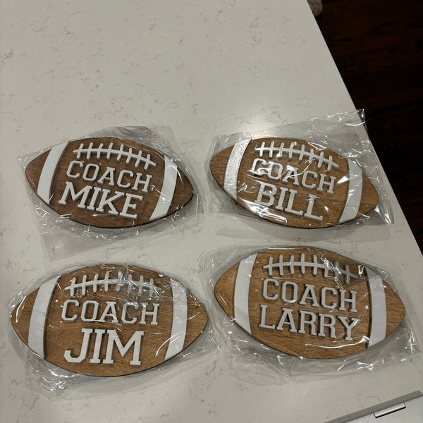 Personalized Desktop Football Coach Sign - Gifts for Football Coach ...