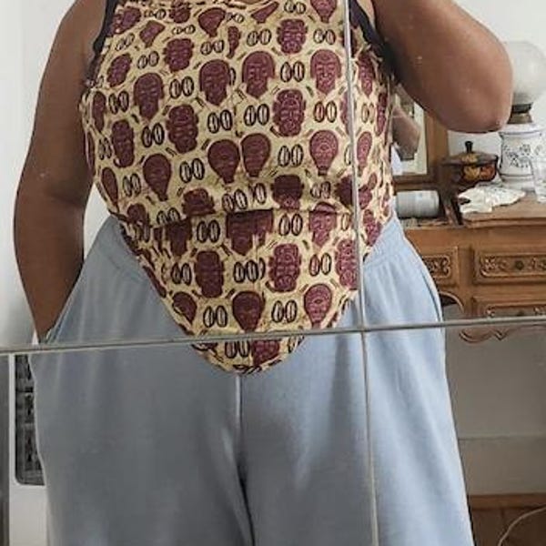 Basque Cowbell Pattern Adelphi Top PDF Sewing Pattern: Corset Boatneck Basque Waist, Size 00 ...