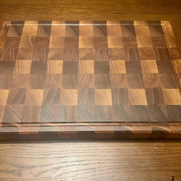 Chopping Block Customized Personalized Double-sided Walnut Butcher Block, Custom Engraving, End ...